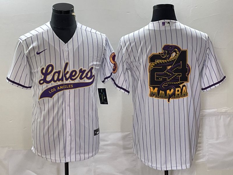 Men Los Angeles Lakers Blank White 2023 Nike Co Branding Game NBA Jersey style 2->los angeles lakers->NBA Jersey
